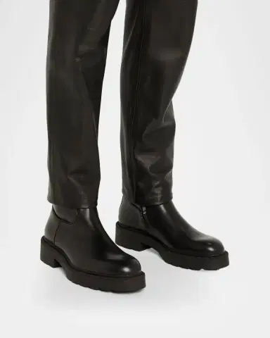 THE ROW Leather Short Moto Boots | Thumbnail 2 THE ROW Leather Short Moto Boots | Thumbnail 2