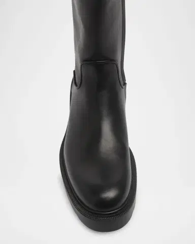 THE ROW Leather Short Moto Boots | Thumbnail 6 THE ROW Leather Short Moto Boots | Thumbnail 6