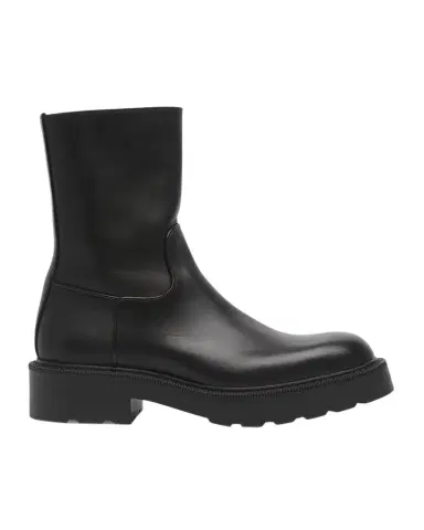 THE ROW Leather Short Moto Boots | Thumbnail 1 THE ROW Leather Short Moto Boots | Thumbnail 1