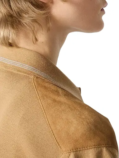 Miu Miu Women's Wool and Suede Shirt - Brown | Thumbnail 5 Miu Miu Women's Wool and Suede Shirt - Brown | Thumbnail 5