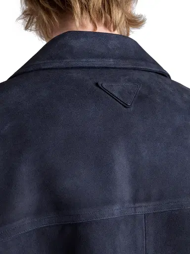 Prada Men's Suede Caban Jacket - Blue - Size 36 | Thumbnail 5 Prada Men's Suede Caban Jacket - Blue - Size 36 | Thumbnail 5