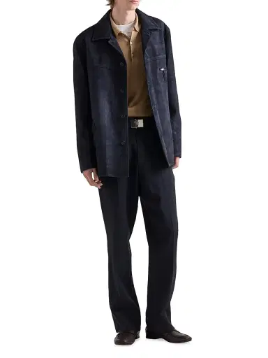 Prada Men's Suede Caban Jacket - Blue - Size 36 | Thumbnail 6 Prada Men's Suede Caban Jacket - Blue - Size 36 | Thumbnail 6