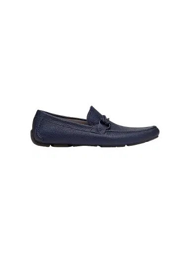 Ferragamo Men's Front Four Driver Loafers - Blue Marine - Size 13 | Thumbnail 1 Ferragamo Men's Front Four Driver Loafers - Blue Marine - Size 13 | Thumbnail 1