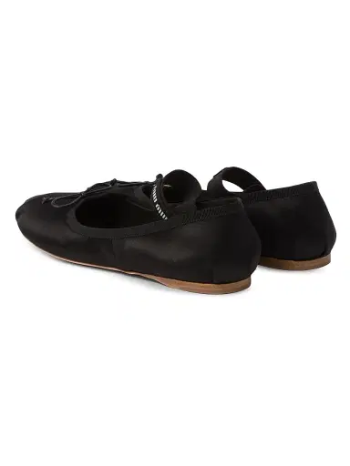 Miu Miu Women's Satin Ballerinas - Black - Size 10 | Thumbnail 2 Miu Miu Women's Satin Ballerinas - Black - Size 10 | Thumbnail 2