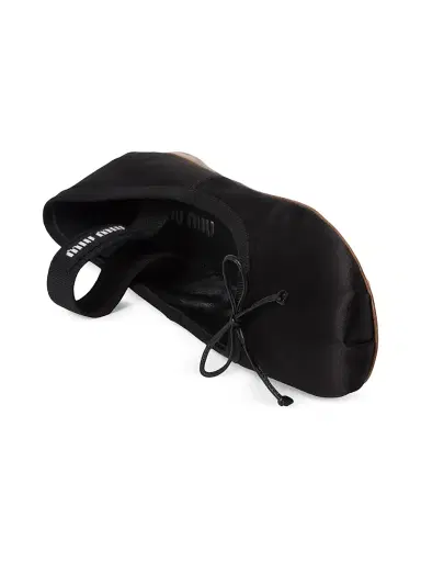 Miu Miu Women's Satin Ballerinas - Black - Size 10 | Thumbnail 3 Miu Miu Women's Satin Ballerinas - Black - Size 10 | Thumbnail 3