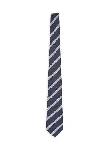 Giorgio Armani Men's Wide-Diagonal Striped Silk Jacquard Tie - Blu Notte | Thumbnail 1 Giorgio Armani Men's Wide-Diagonal Striped Silk Jacquard Tie - Blu Notte | Thumbnail 1