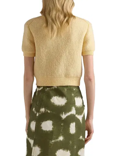 Prada Women's Cashmere Crewneck Sweater - Yellow | Thumbnail 3 Prada Women's Cashmere Crewneck Sweater - Yellow | Thumbnail 3