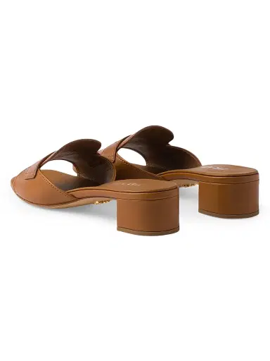 Prada Women's Leather Mules - Brown | Thumbnail 3 Prada Women's Leather Mules - Brown | Thumbnail 3