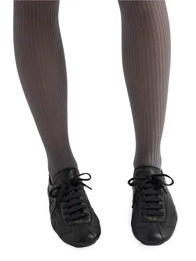 Prada Women's Montecarlo Nappa Leather Sneakers - Black - Size 11 | Thumbnail 6 Prada Women's Montecarlo Nappa Leather Sneakers - Black - Size 11 | Thumbnail 6