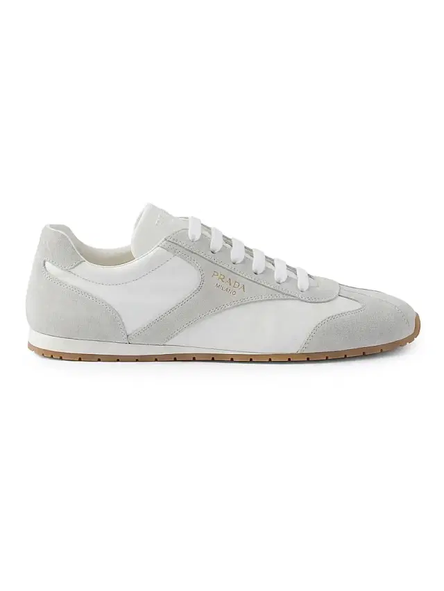 Women's Re-Nylon and Suede Sneakers - White Women's Re-Nylon and Suede Sneakers - White