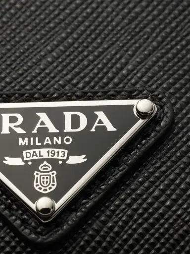 Prada Women's Saffiano Leather Badge Holder - Black | Thumbnail 2 Prada Women's Saffiano Leather Badge Holder - Black | Thumbnail 2