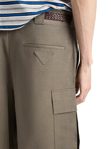 Prada Men's Mohair and Wool Bermudas - Green | Thumbnail 6 Prada Men's Mohair and Wool Bermudas - Green | Thumbnail 6