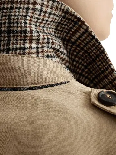 Brunello Cucinelli Women's Cotton and Linen Twill Trench Coat with Monili | Thumbnail 5 Brunello Cucinelli Women's Cotton and Linen Twill Trench Coat with Monili | Thumbnail 5