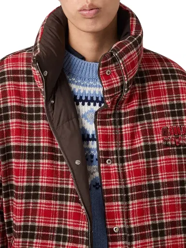 Miu Miu Women's Technical Pongé Reversible Down Jacket | Thumbnail 6 Miu Miu Women's Technical Pongé Reversible Down Jacket | Thumbnail 6