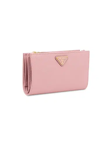 Prada Women's Large Saffiano Leather Wallet - Baby Pink | Thumbnail 2 Prada Women's Large Saffiano Leather Wallet - Baby Pink | Thumbnail 2