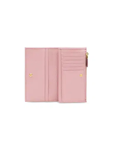 Prada Women's Large Saffiano Leather Wallet - Baby Pink | Thumbnail 4 Prada Women's Large Saffiano Leather Wallet - Baby Pink | Thumbnail 4