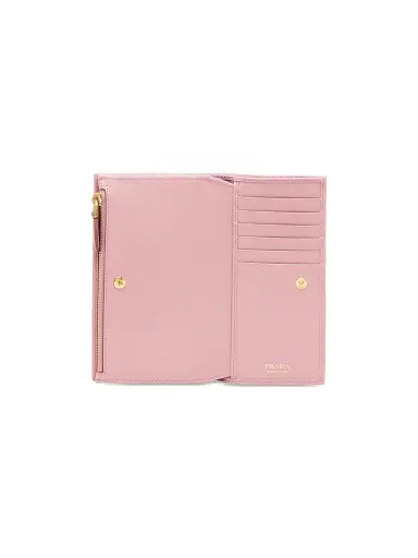 Prada Women's Large Saffiano Leather Wallet - Baby Pink | Thumbnail 5 Prada Women's Large Saffiano Leather Wallet - Baby Pink | Thumbnail 5