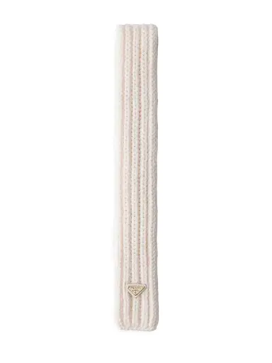 Prada Women's Wool Scarf - Beige Khaki | Thumbnail 3 Prada Women's Wool Scarf - Beige Khaki | Thumbnail 3