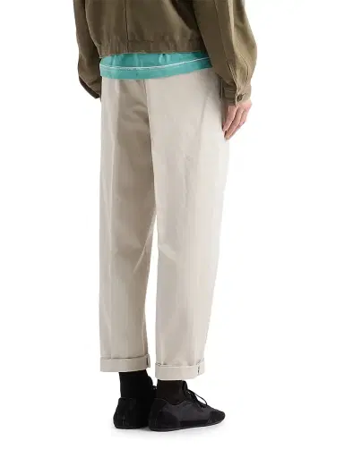 Prada Men's Cotton Pants - Beige Khaki - Size 40 | Thumbnail 4 Prada Men's Cotton Pants - Beige Khaki - Size 40 | Thumbnail 4