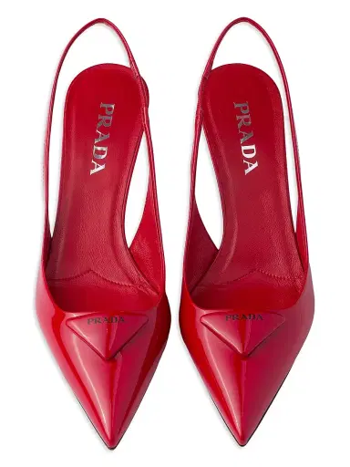 Prada Women's Patent Leather 55MM Slingback Pumps | Thumbnail 2 Prada Women's Patent Leather 55MM Slingback Pumps | Thumbnail 2