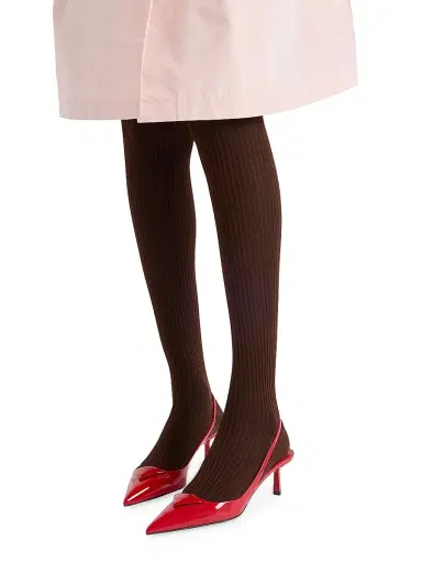 Prada Women's Patent Leather 55MM Slingback Pumps | Thumbnail 6 Prada Women's Patent Leather 55MM Slingback Pumps | Thumbnail 6