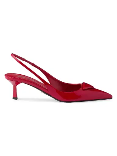 Prada Women's Patent Leather 55MM Slingback Pumps | Thumbnail 1 Prada Women's Patent Leather 55MM Slingback Pumps | Thumbnail 1