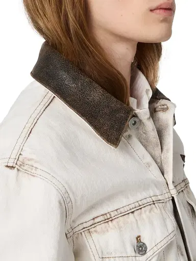 Miu Miu Women's Denim Blouson Jacket | Thumbnail 5 Miu Miu Women's Denim Blouson Jacket | Thumbnail 5