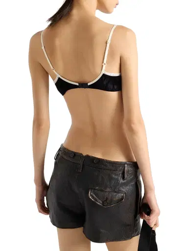 Prada Women's Velvet Bra - Black - Size 6 | Thumbnail 4 Prada Women's Velvet Bra - Black - Size 6 | Thumbnail 4