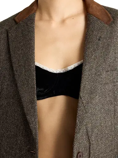 Prada Women's Velvet Bra - Black - Size 6 | Thumbnail 5 Prada Women's Velvet Bra - Black - Size 6 | Thumbnail 5