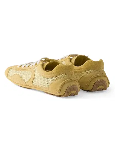 Prada Women's Montecarlo Suede and Mesh Sneakers - Yellow | Thumbnail 3 Prada Women's Montecarlo Suede and Mesh Sneakers - Yellow | Thumbnail 3
