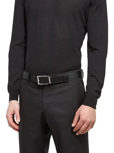 Ferragamo Men's Buckle Cut-to-Size Leather Belt - Nero Hickory - Size 38 | Thumbnail 2 Ferragamo Men's Buckle Cut-to-Size Leather Belt - Nero Hickory - Size 38 | Thumbnail 2
