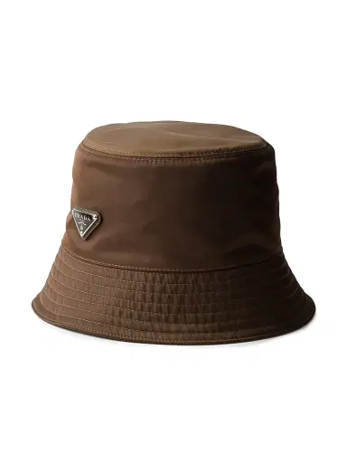 Prada Men's Re-Nylon Bucket Hat - Chocolate Brown | Thumbnail 1 Prada Men's Re-Nylon Bucket Hat - Chocolate Brown | Thumbnail 1