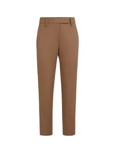 Brunello Cucinelli Women's Stretch Cotton Cover Slim Fit Trousers | Thumbnail 1 Brunello Cucinelli Women's Stretch Cotton Cover Slim Fit Trousers | Thumbnail 1