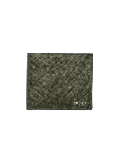 Prada Men's Saffiano Leather Wallet - Green | Thumbnail 1 Prada Men's Saffiano Leather Wallet - Green | Thumbnail 1