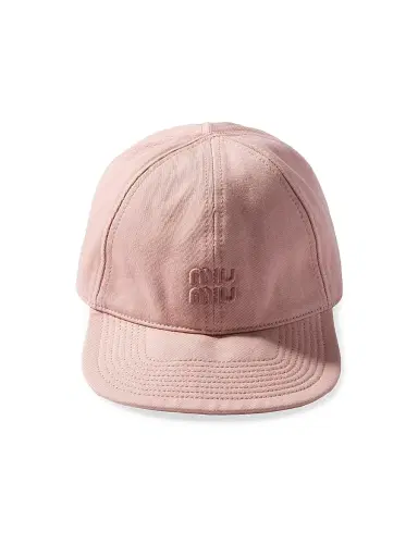 Miu Miu Women's Drill Baseball Cap - Pink - Size Medium | Thumbnail 2 Miu Miu Women's Drill Baseball Cap - Pink - Size Medium | Thumbnail 2
