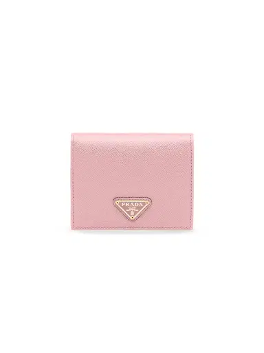 Prada Women's Small Saffiano Leather Wallet - Baby Pink | Thumbnail 1 Prada Women's Small Saffiano Leather Wallet - Baby Pink | Thumbnail 1