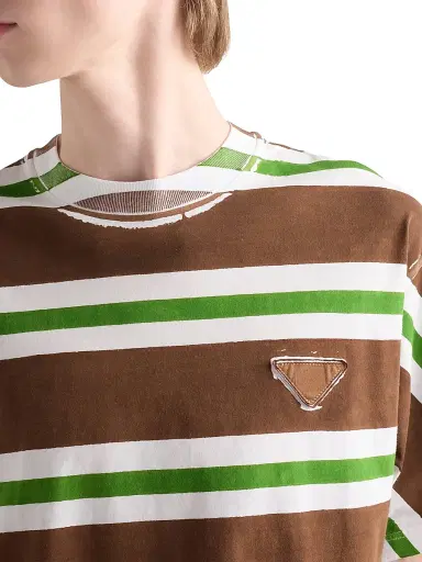 Prada Men's Printed Cotton T-Shirt | Thumbnail 4 Prada Men's Printed Cotton T-Shirt | Thumbnail 4