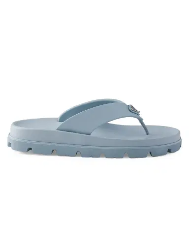 Prada Women's Rubber Thong Sandals - Blue - Size 5 | Thumbnail 1 Prada Women's Rubber Thong Sandals - Blue - Size 5 | Thumbnail 1