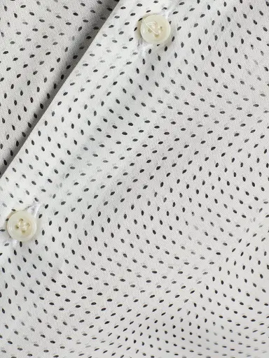 Emporio Armani Men's Micro-Dash Stretch-Cotton Jersey Shirt - White - Size XL | Thumbnail 7 Emporio Armani Men's Micro-Dash Stretch-Cotton Jersey Shirt - White - Size XL | Thumbnail 7
