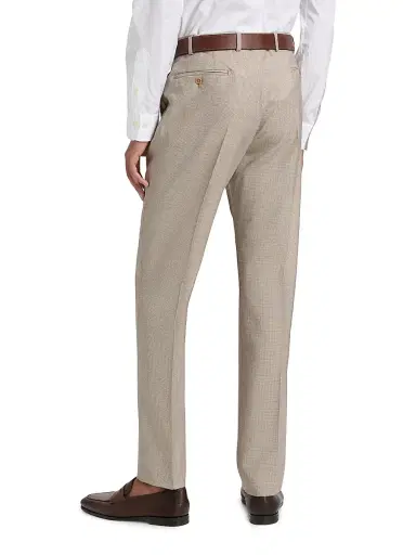Emporio Armani Men's Textured Virgin Wool Trousers - Tan - Size 36 | Thumbnail 5 Emporio Armani Men's Textured Virgin Wool Trousers - Tan - Size 36 | Thumbnail 5