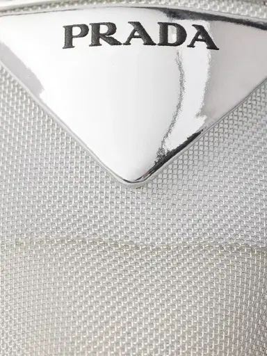 Prada Women's Mesh Fabric Slingback Pumps - Silver | Thumbnail 4 Prada Women's Mesh Fabric Slingback Pumps - Silver | Thumbnail 4