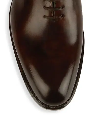 Ferragamo Men's Angiolo Lace-Up Leather Dress Shoes - Brown | Thumbnail 4 Ferragamo Men's Angiolo Lace-Up Leather Dress Shoes - Brown | Thumbnail 4