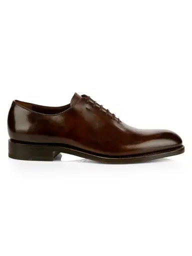 Ferragamo Men's Angiolo Lace-Up Leather Dress Shoes - Brown | Thumbnail 1 Ferragamo Men's Angiolo Lace-Up Leather Dress Shoes - Brown | Thumbnail 1