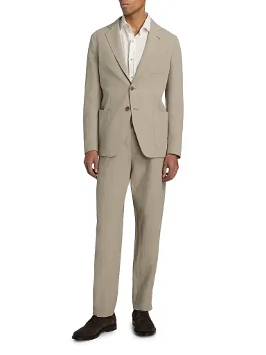 Giorgio Armani Men's Upton Linen Jacket - Solid Light - Size 44 | Thumbnail 2 Giorgio Armani Men's Upton Linen Jacket - Solid Light - Size 44 | Thumbnail 2