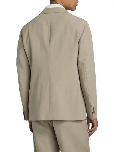 Giorgio Armani Men's Upton Linen Jacket - Solid Light - Size 44 | Thumbnail 5 Giorgio Armani Men's Upton Linen Jacket - Solid Light - Size 44 | Thumbnail 5