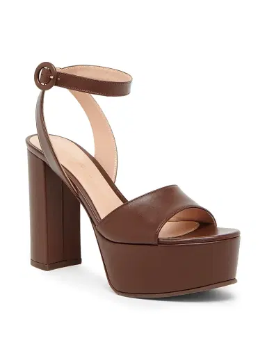 Gianvito Rossi Women's 70MM Leather Platform Sandals - Brown - Size 11 | Thumbnail 2 Gianvito Rossi Women's 70MM Leather Platform Sandals - Brown - Size 11 | Thumbnail 2