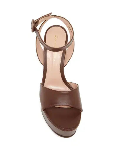 Gianvito Rossi Women's 70MM Leather Platform Sandals - Brown - Size 11 | Thumbnail 4 Gianvito Rossi Women's 70MM Leather Platform Sandals - Brown - Size 11 | Thumbnail 4