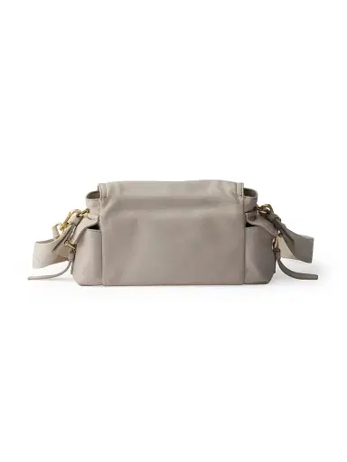 Prada Women's Medium Explore Nappa Leather Shoulder Bag with Flap - Beige Khaki | Thumbnail 3 Prada Women's Medium Explore Nappa Leather Shoulder Bag with Flap - Beige Khaki | Thumbnail 3
