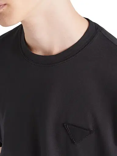 Prada Men's Cotton T-Shirt - Black | Thumbnail 3 Prada Men's Cotton T-Shirt - Black | Thumbnail 3