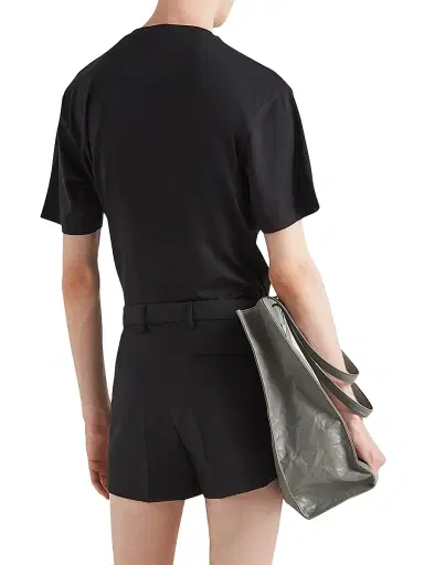 Prada Men's Cotton T-Shirt - Black | Thumbnail 5 Prada Men's Cotton T-Shirt - Black | Thumbnail 5